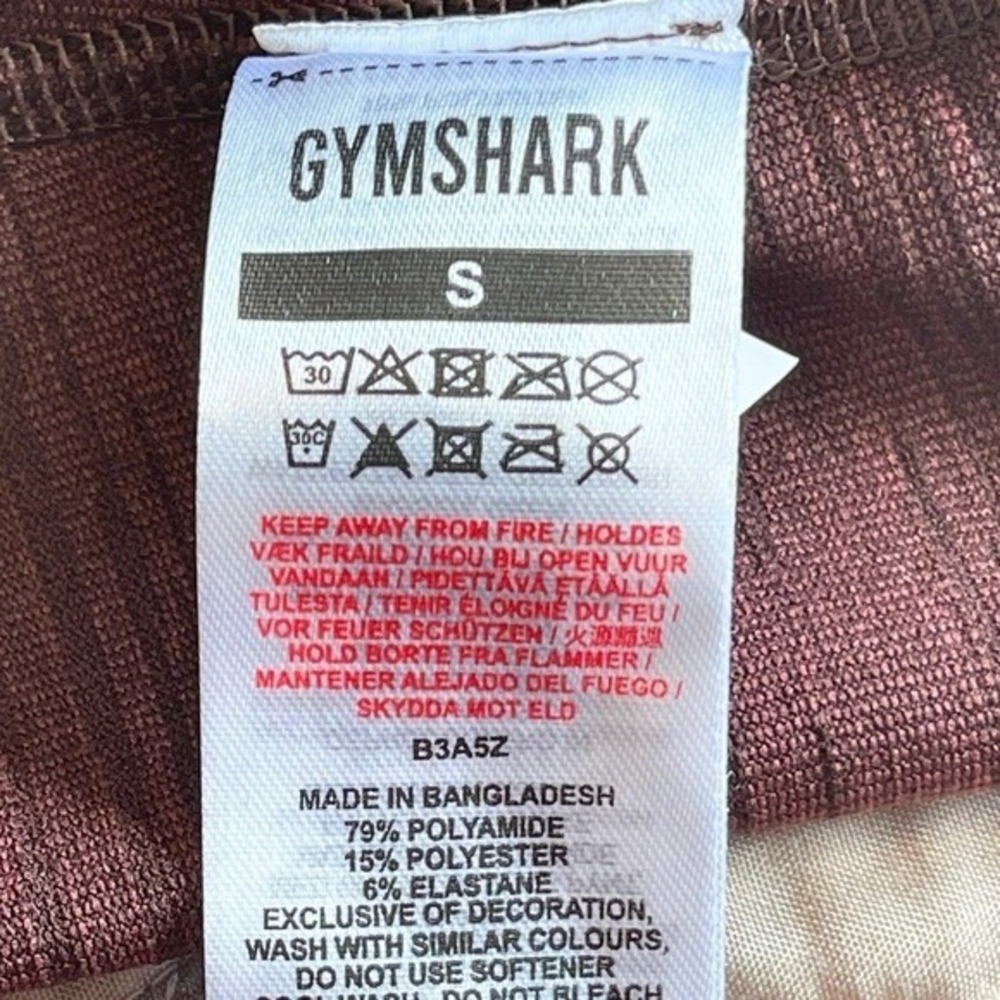 Gymshark Adapt Marl Seamless Leggings Womens S Cherry Brown Training Fitness - Picture 5 of 8